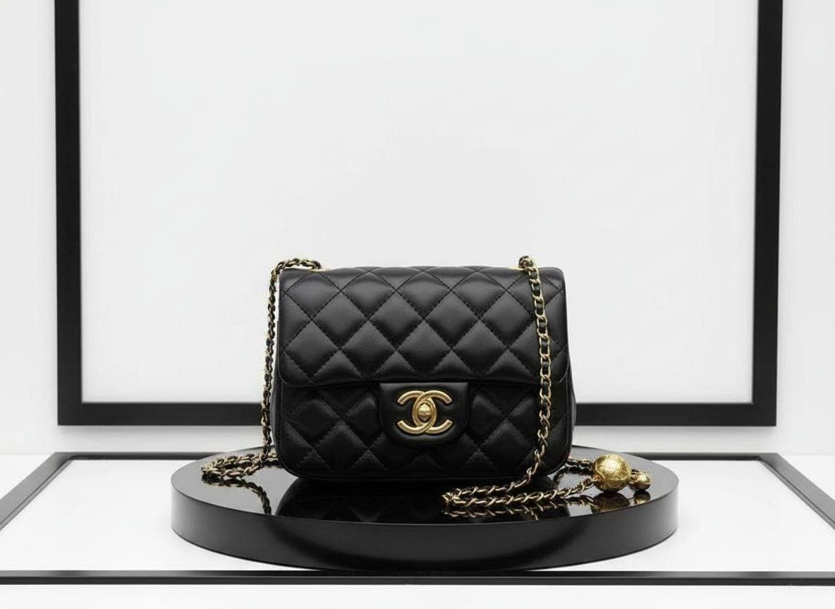 Женская сумка из натуральной кожи с цепочкой