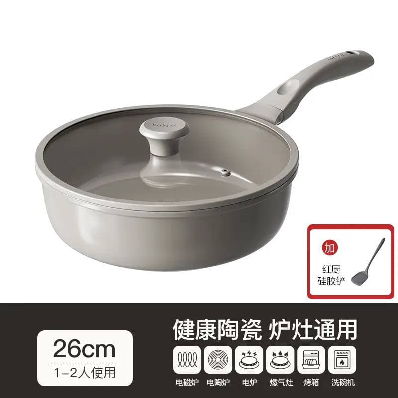 Керамическая антипригарная сковорода-вок Redchef