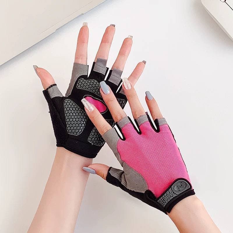Спортивные перчатки для фитнеса и тренировок, полупальцевые, с силиконовым покрытием
